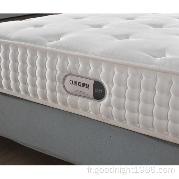 Fabricants de matelas à ressorts ensachés en mousse naturelle non toxique organique adaptée aux besoins du client de la taille de la reine